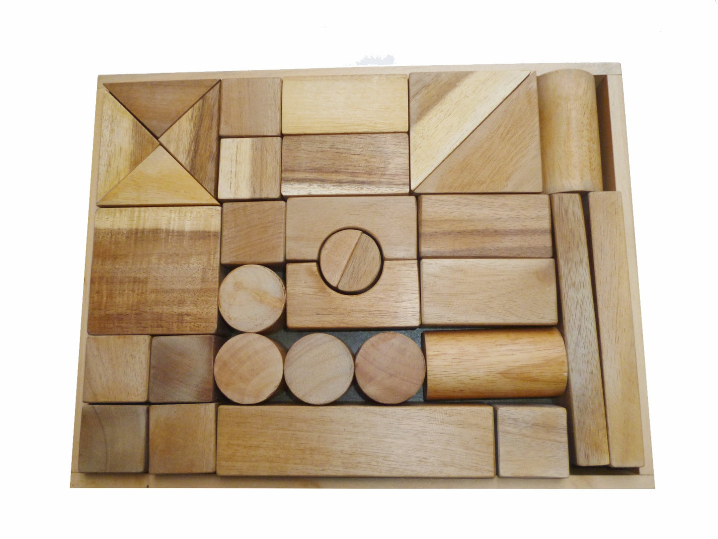 NATURAL WOOD BLOCKS 34 PIECES