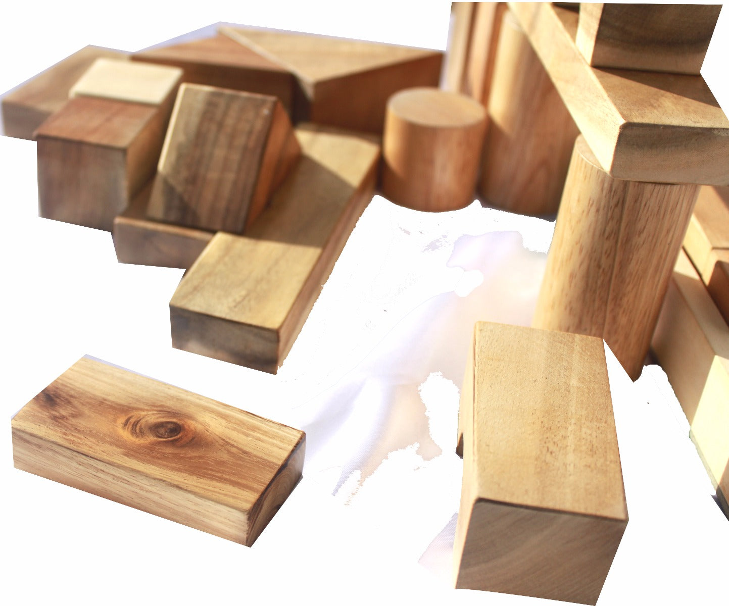 NATURAL WOOD BLOCKS 34 PIECES