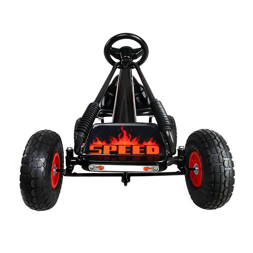 Pedal Go Kart Ride On Toys Racing Car Rubber Tyre Black