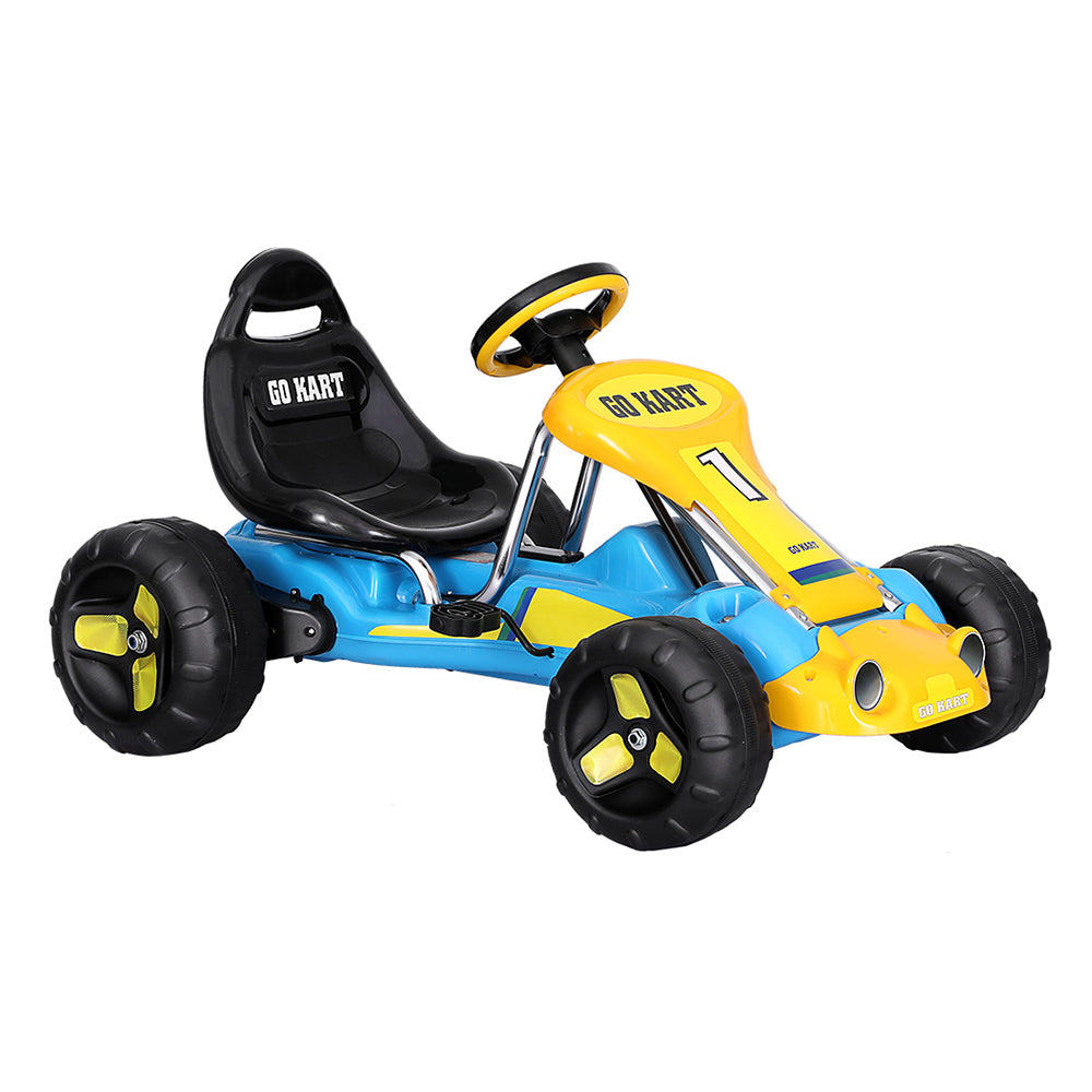 Pedal Go Kart Ride On Toys Racing Car Plastic Tyre Blue