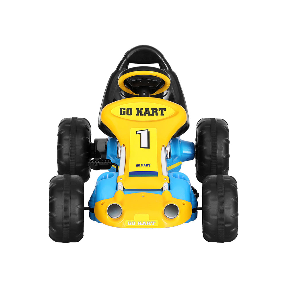 Pedal Go Kart Ride On Toys Racing Car Plastic Tyre Blue