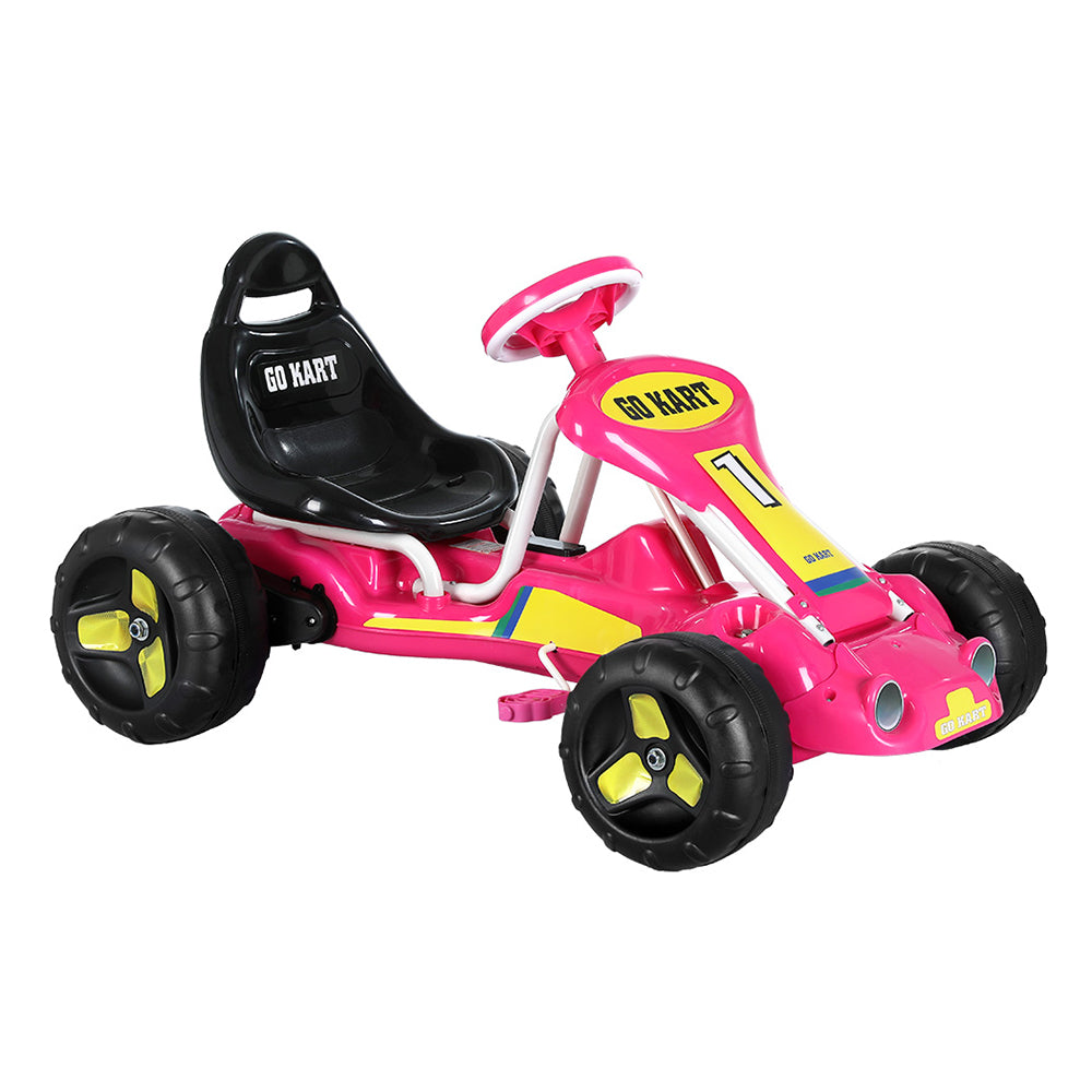 Pedal Go Kart Ride On Toys Racing Car Plastic Tyre Pink