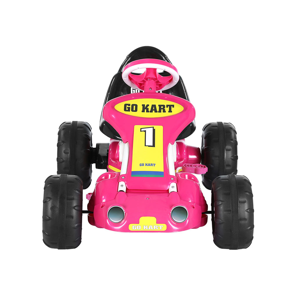 Pedal Go Kart Ride On Toys Racing Car Plastic Tyre Pink