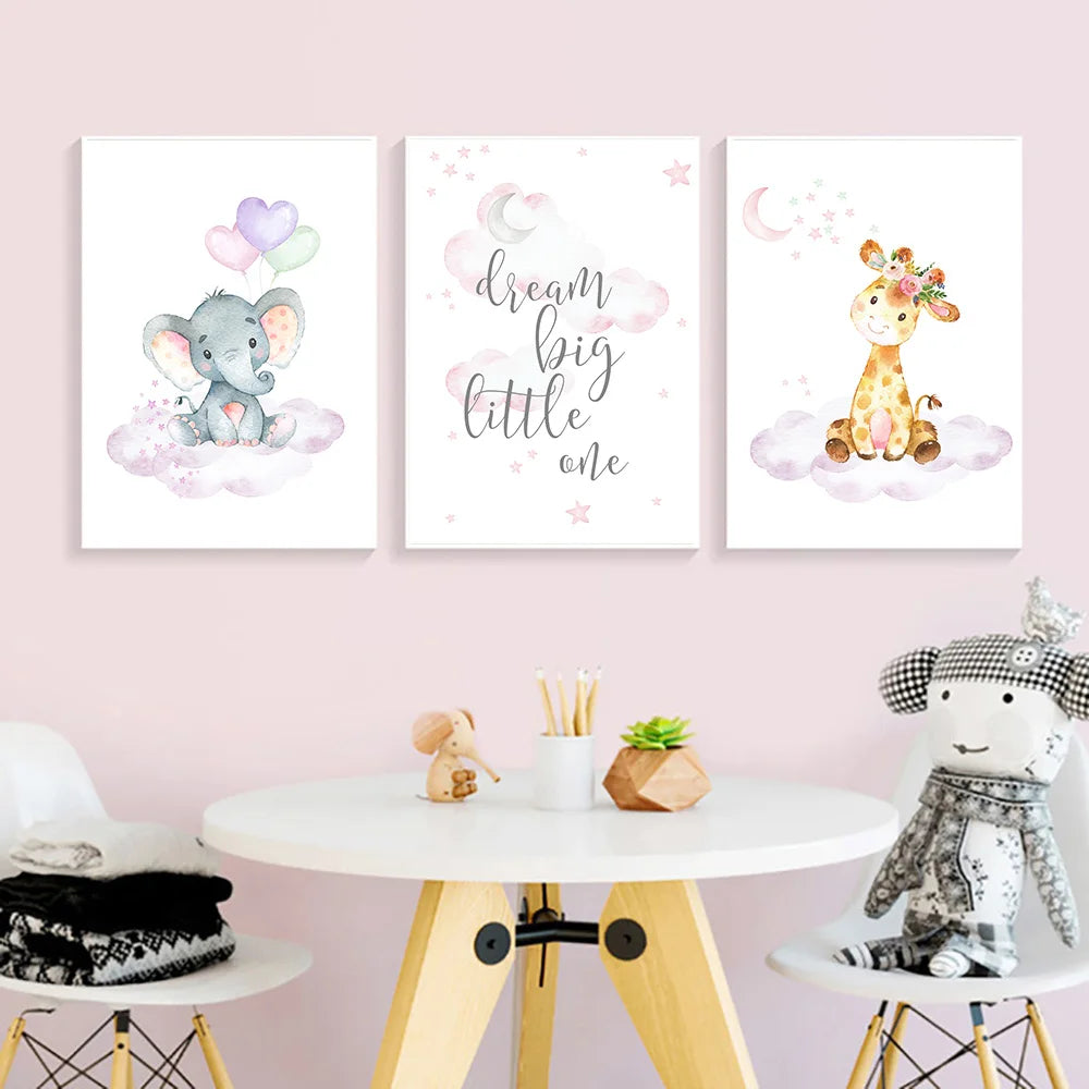 Cartoon Animal Canvas Wall Art / Poster