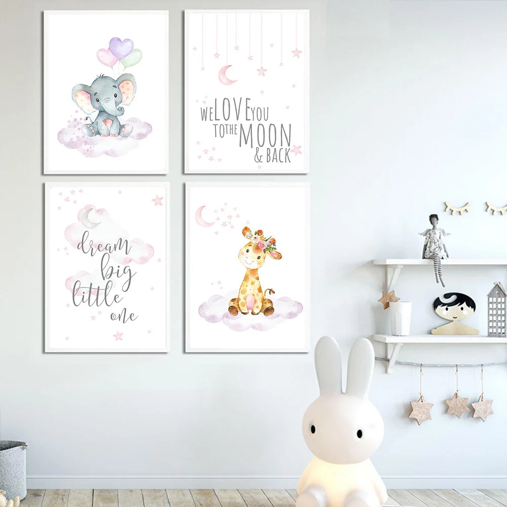 Cartoon Animal Canvas Wall Art / Poster