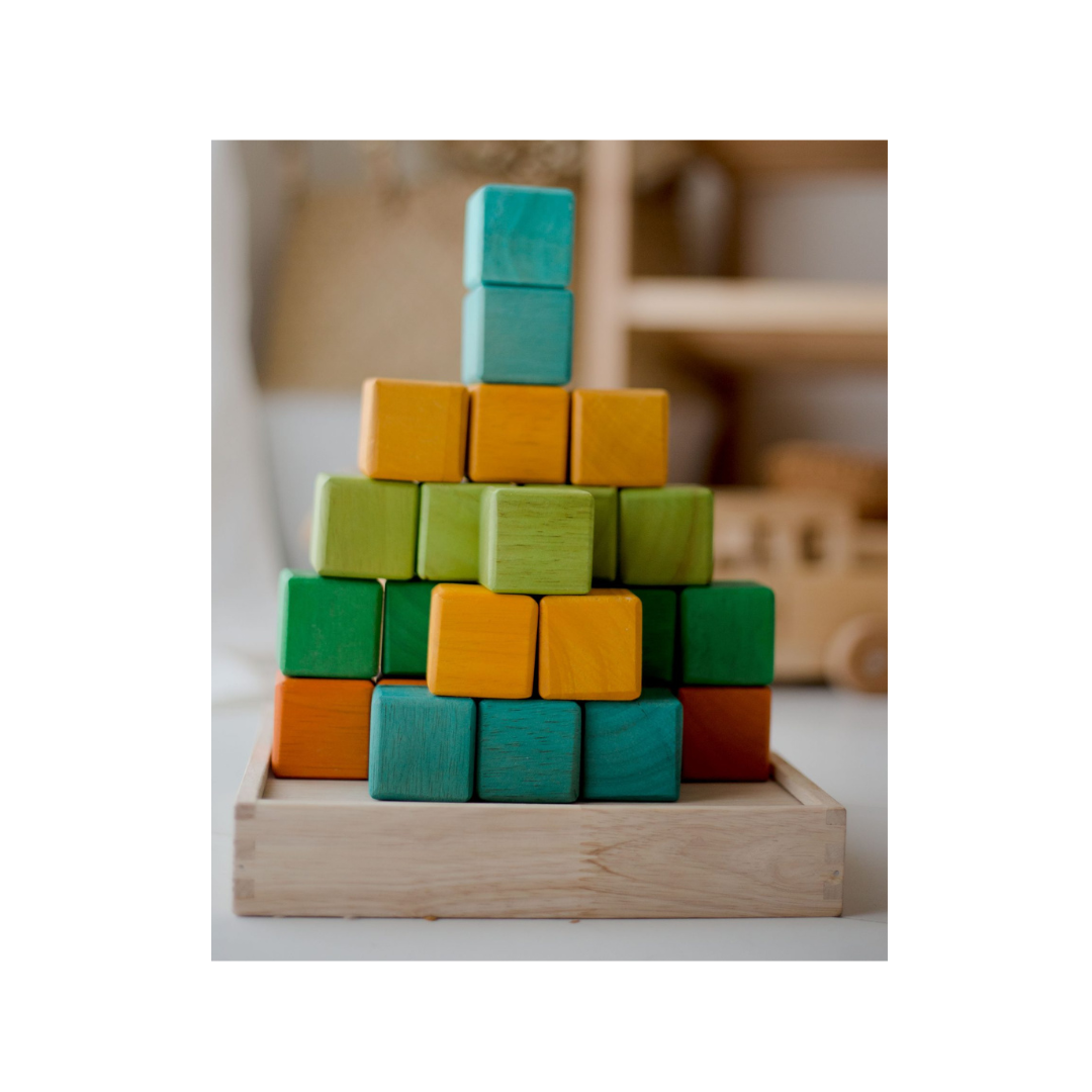 My first Colour WOODEN Blocks