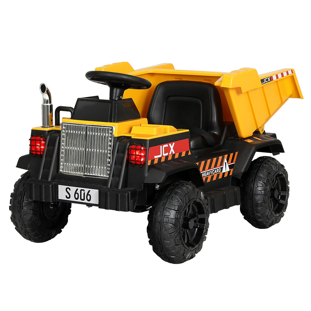 Electric Ride On Car Dump Truck Loader Toy Cars 12V Yellow