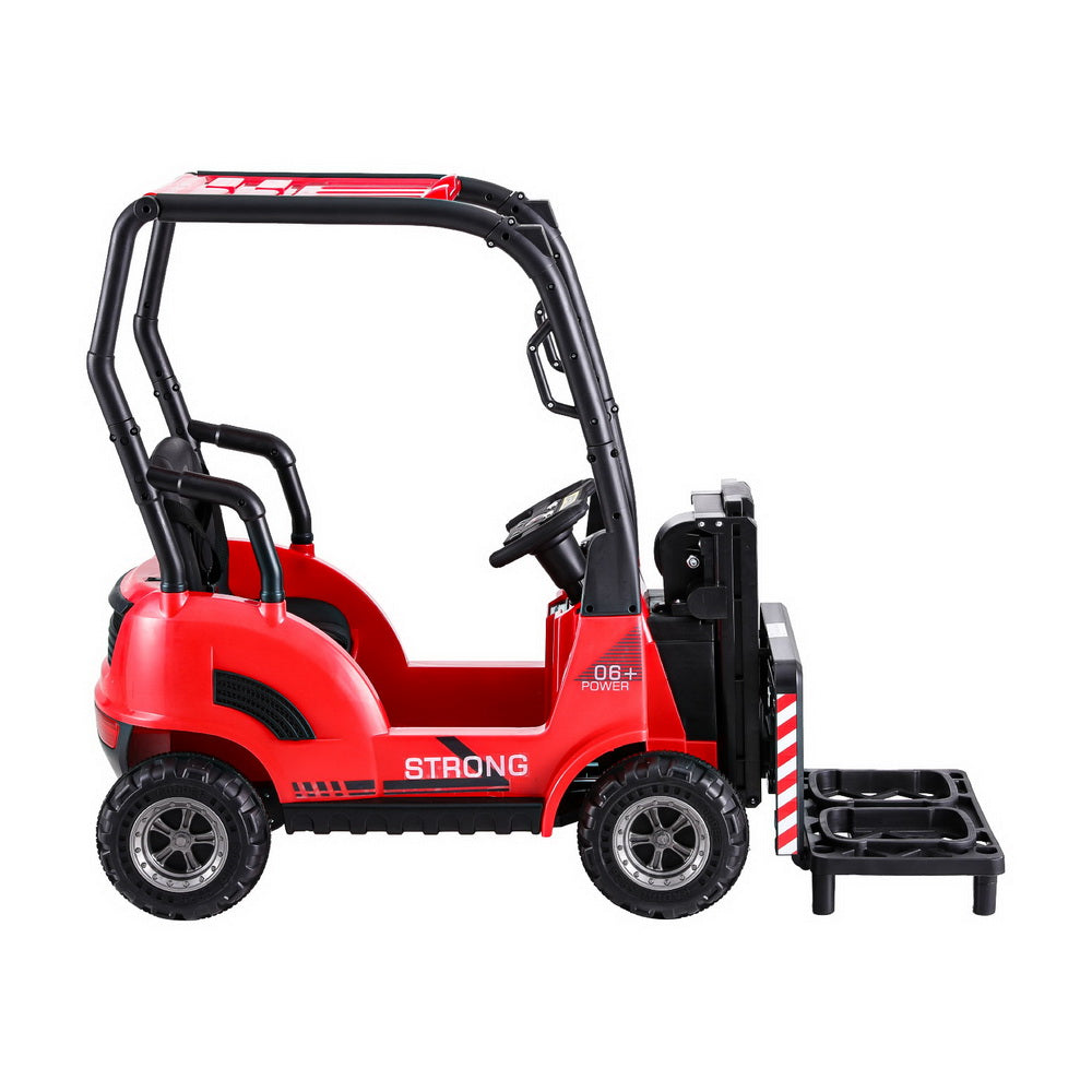 Electric Ride On Car Forklift Loader Toys Cars Horn Remote 12V Red