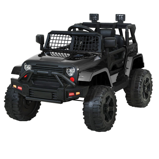 Electric Ride On Car Jeep Toy Cars Remote 12V Black