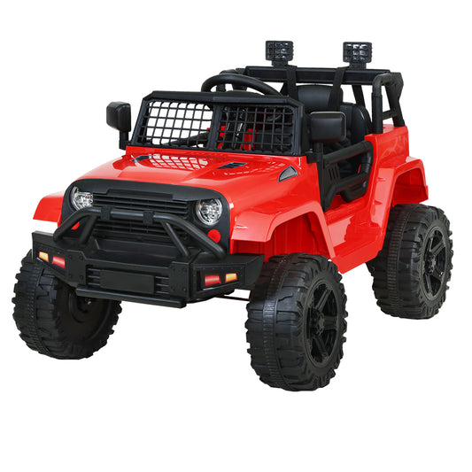 Electric Ride On Car Jeep Toy Cars Remote 12V Red