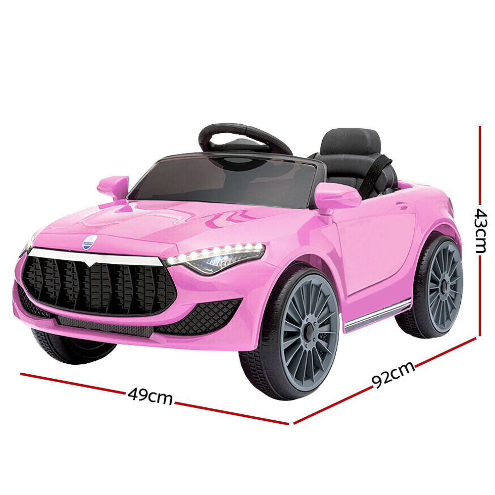 Electric Ride On Car Toys Cars Headlight Music Remote Control 12V Pink