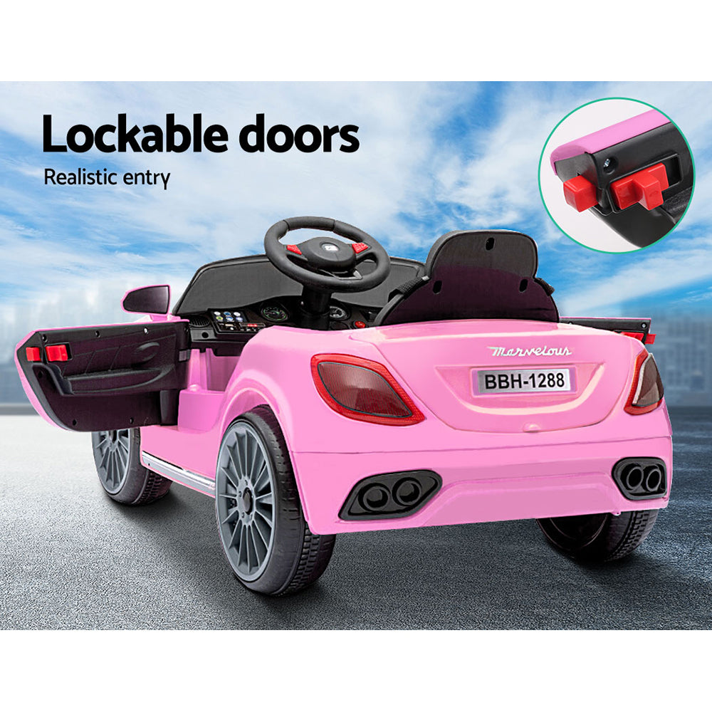 Electric Ride On Car Toys Cars Headlight Music Remote Control 12V Pink