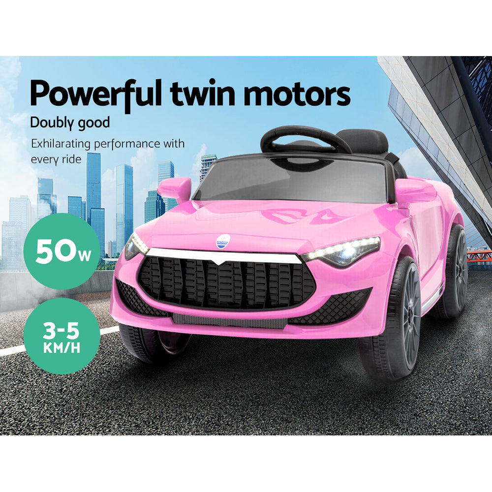 Electric Ride On Car Toys Cars Headlight Music Remote Control 12V Pink