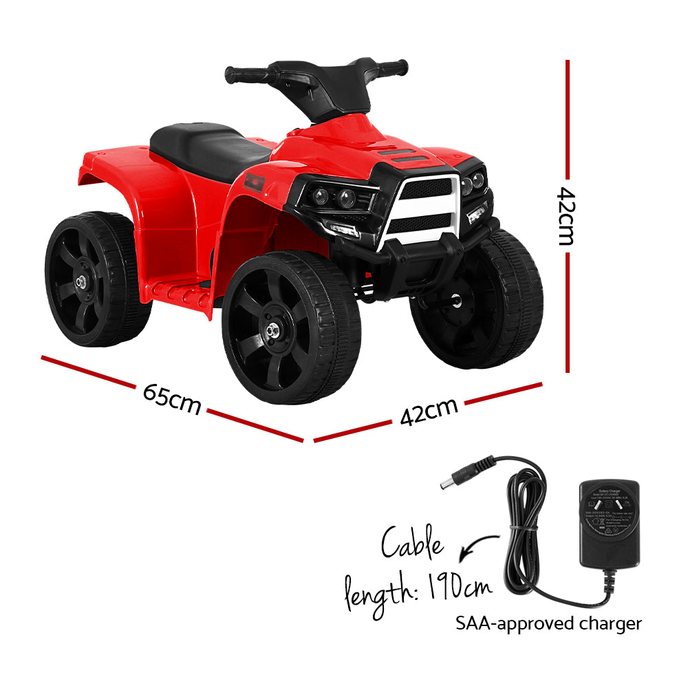 Ride On ATV Quad Motorbike Car 4 Wheeler Electric Toys Battery Red