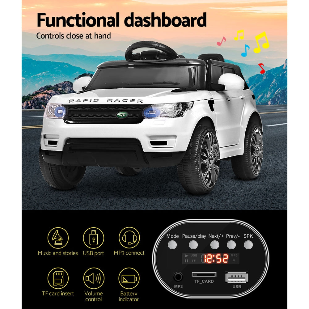 Electric Ride On Car SUV Range Rover-inspired Cars Remote 12V White