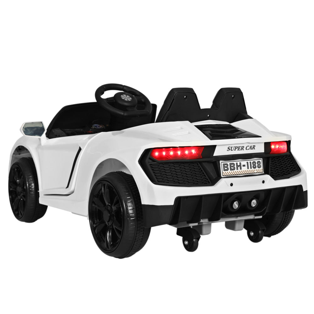 Electric Ride On Car Ferrari-Inspired Toy Cars Remote 12V White