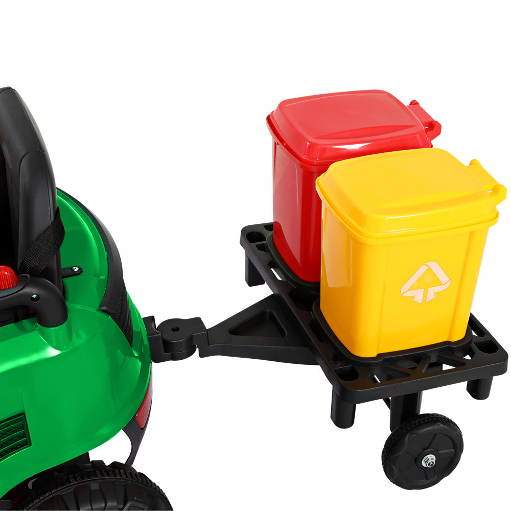 Electric Ride On Car Street Sweeper Truck Toy Cars Remote 12V Green