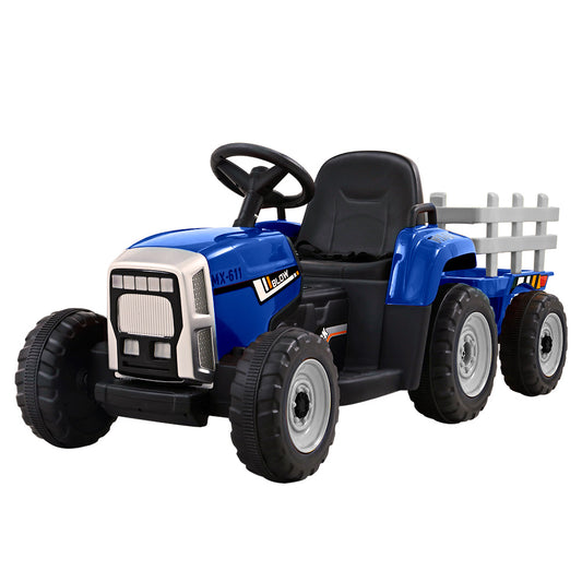 Electric Ride On Car Tractor Toy Cars 12V Blue