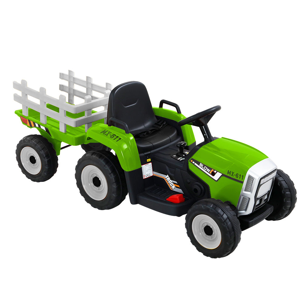 Electric Ride On Car Tractor Toy Cars 12V Green