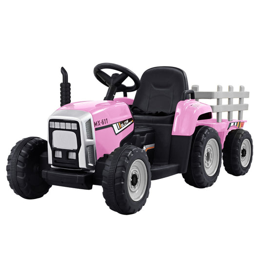 Electric Ride On Car Tractor Toy Cars 12V Pink