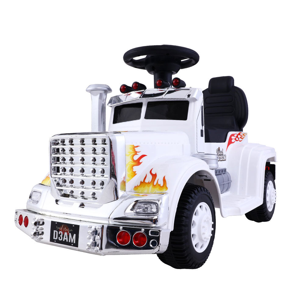 Electric Ride On Car Truck Motorcycle Motorbike Toy Cars 6V White