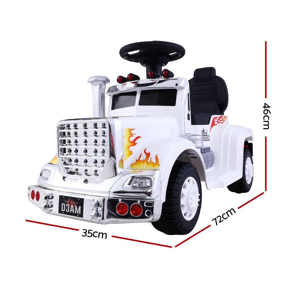 Electric Ride On Car Truck Motorcycle Motorbike Toy Cars 6V White