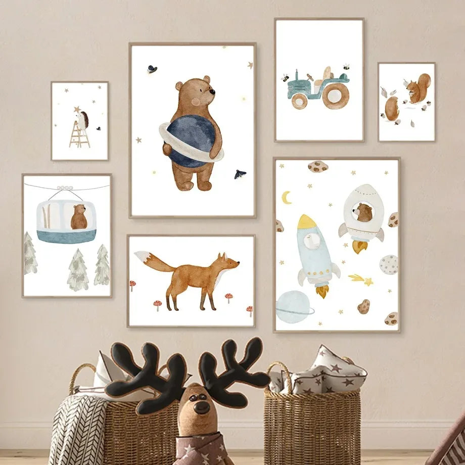 Cute Animal Wall Art