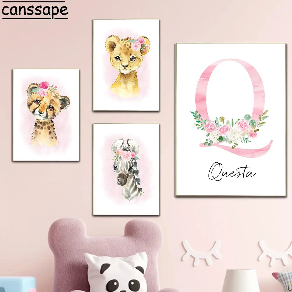 Animals Wall Art Nursery Poster