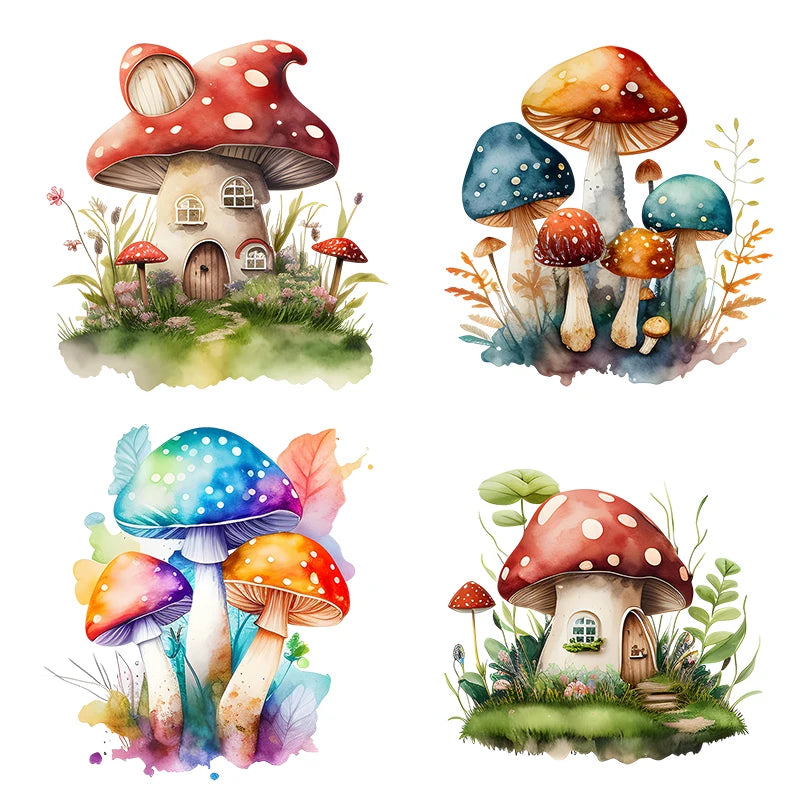 Fairy Tale Mushroom House Wall Sticker