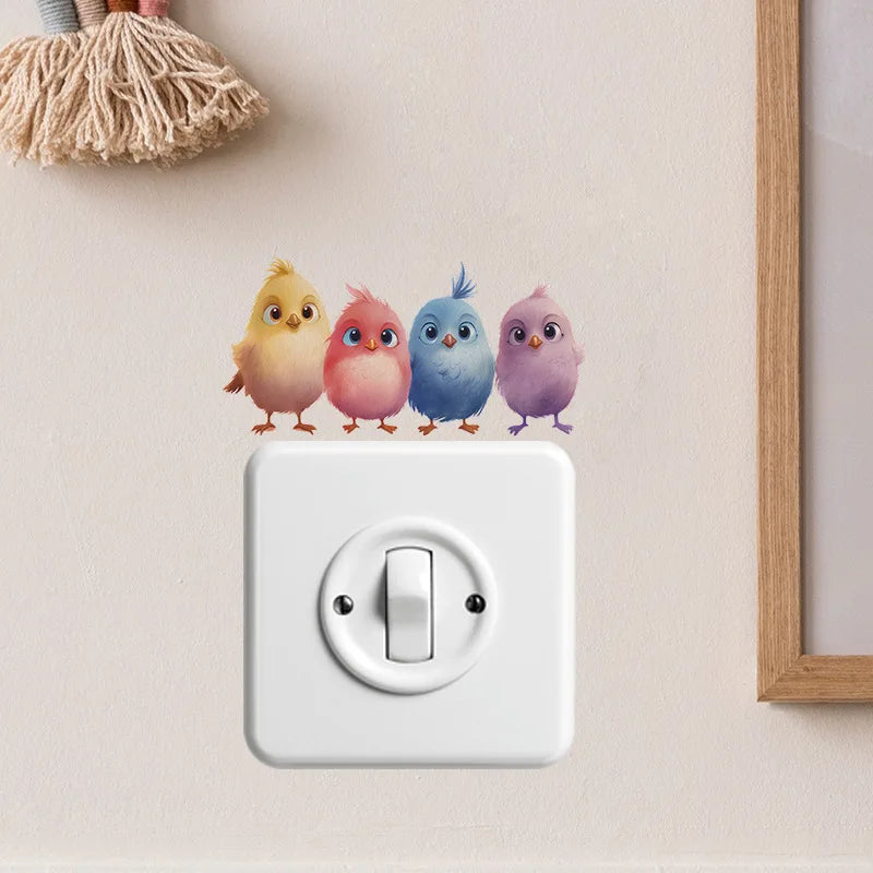 Cute Animals Children's Bedroom Decorative Light Switch Self-Adhesive Wall Stickers