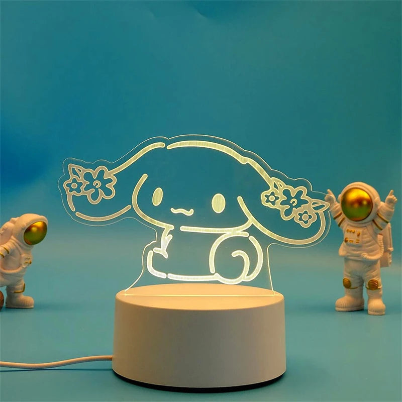 Hello Kitty KEROKERO KEROPPI My melody Kawaii Bedside Night Light