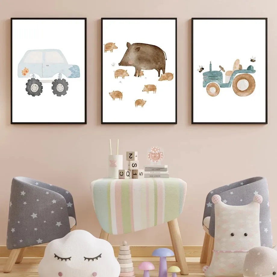 Cute Animal Wall Art