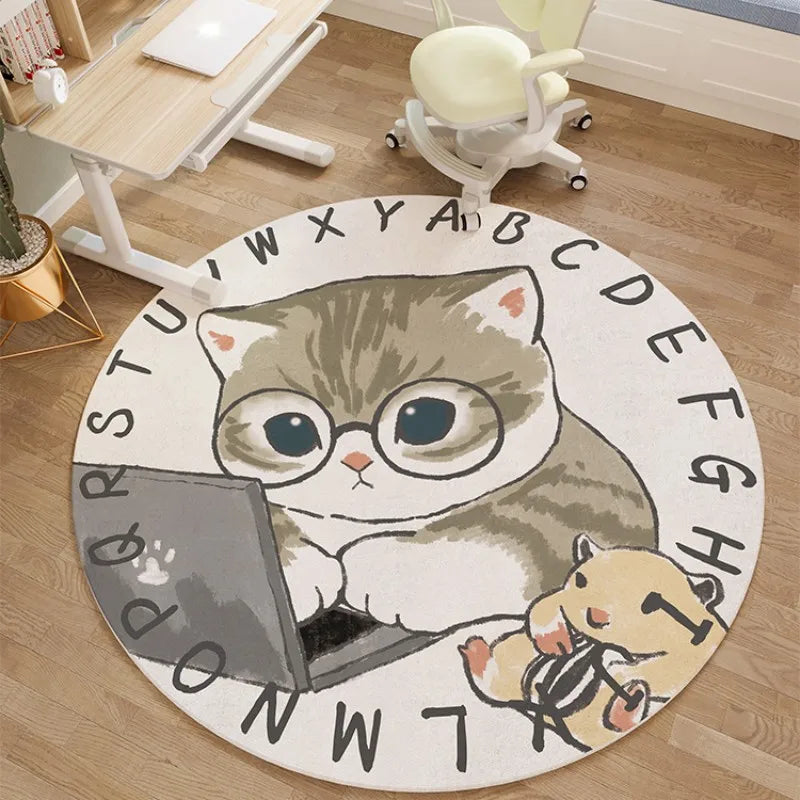 Round Plush Fluffy Soft Baby Rugs