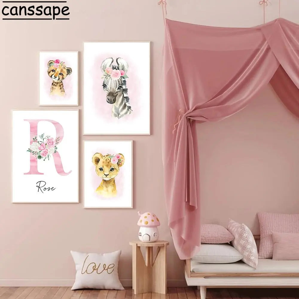 Animals Wall Art Nursery Poster