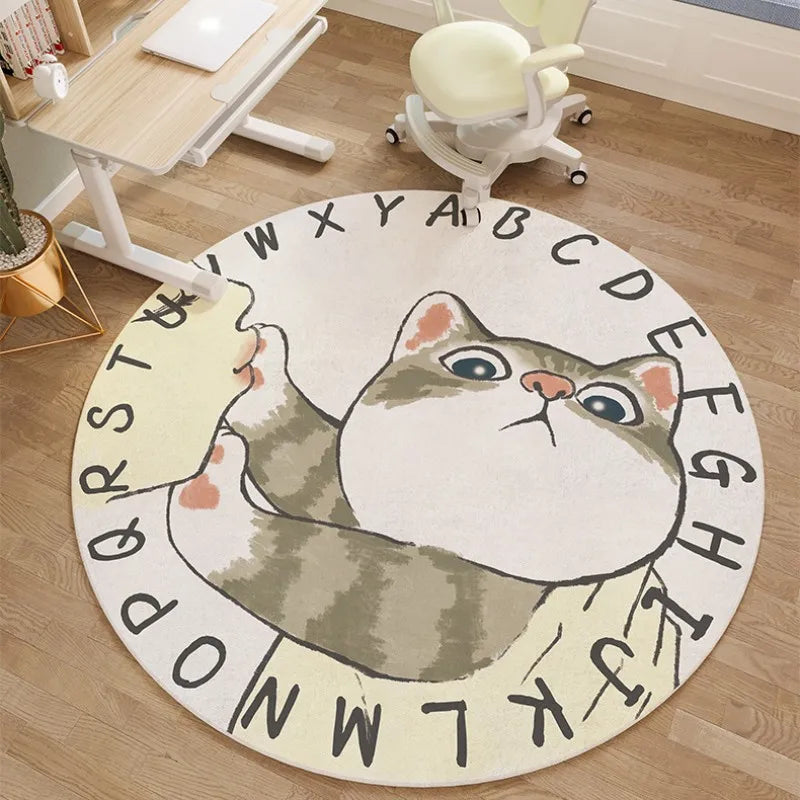 Round Plush Fluffy Soft Baby Rugs