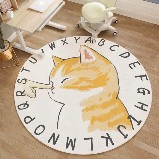 Round Plush Fluffy Soft Baby Rugs