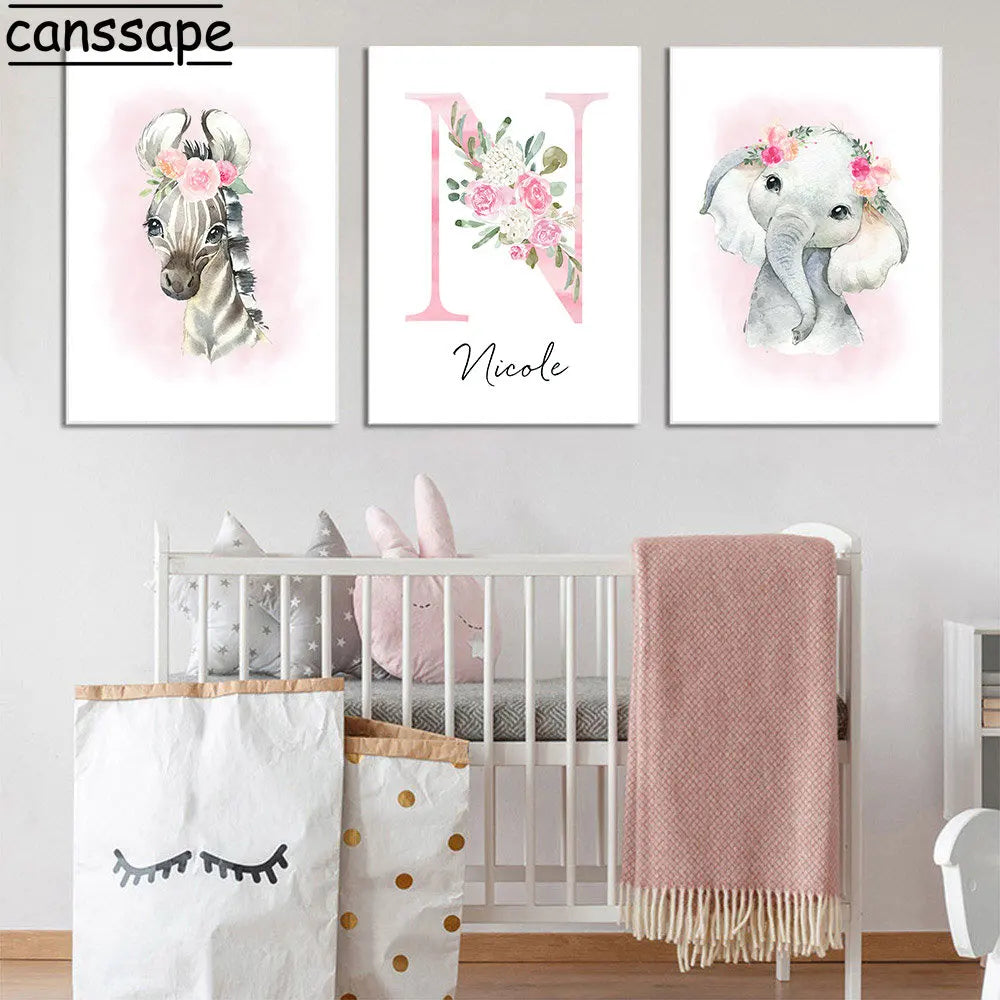 Animals Wall Art Nursery Poster