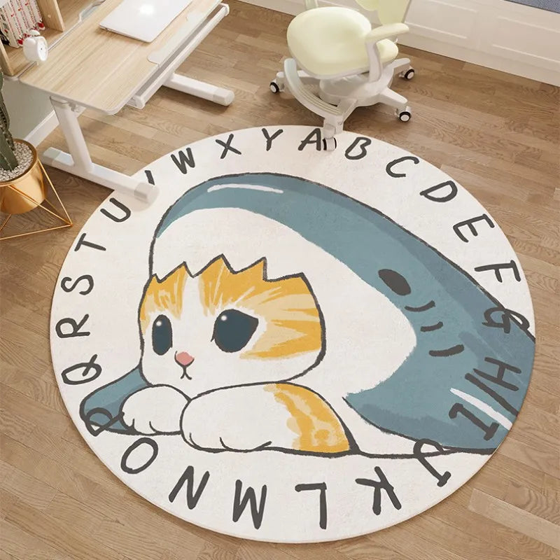 Round Plush Fluffy Soft Baby Rugs