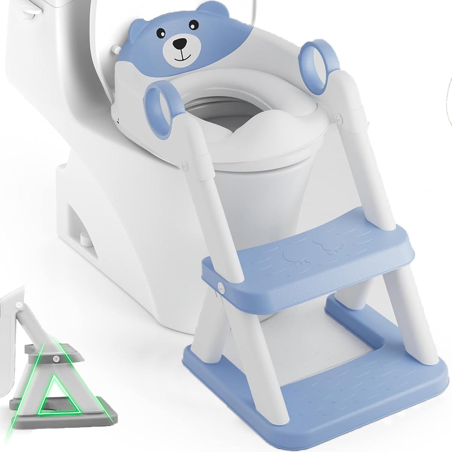 Toddler Potty Training Seat With Ladder In Blue