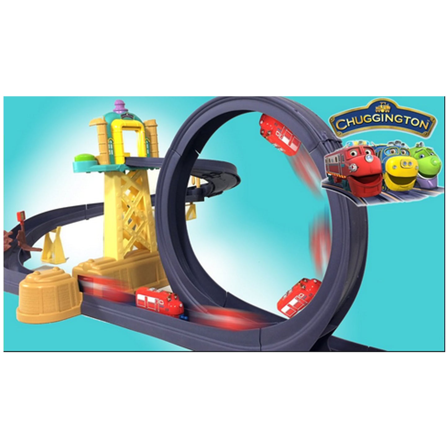 Train Motorised Training Yard Loop Ready to Play Set with Diecast Wilson