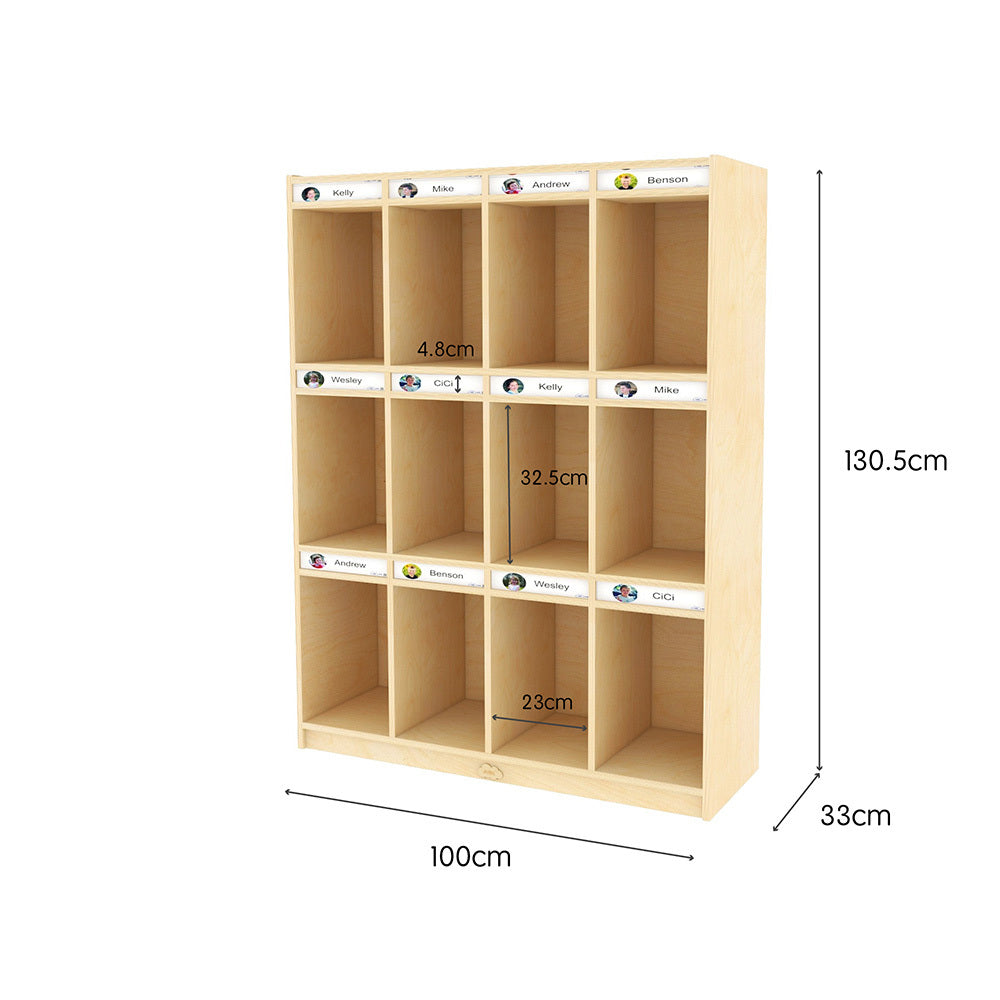 12 Cubbies Bag Locker Storage Cabinet