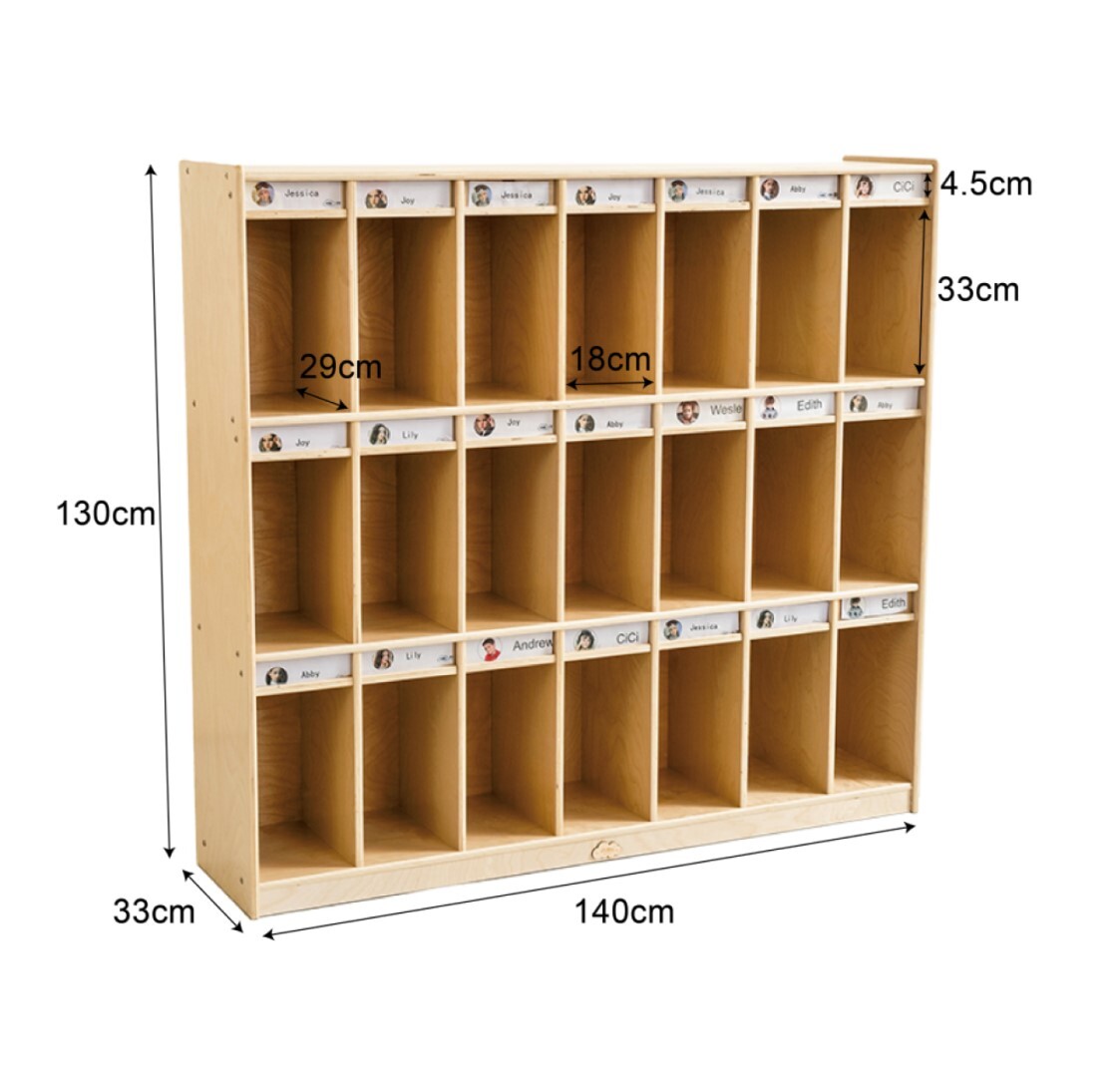 21 Cubbies Bag Locker Storage Cabinet