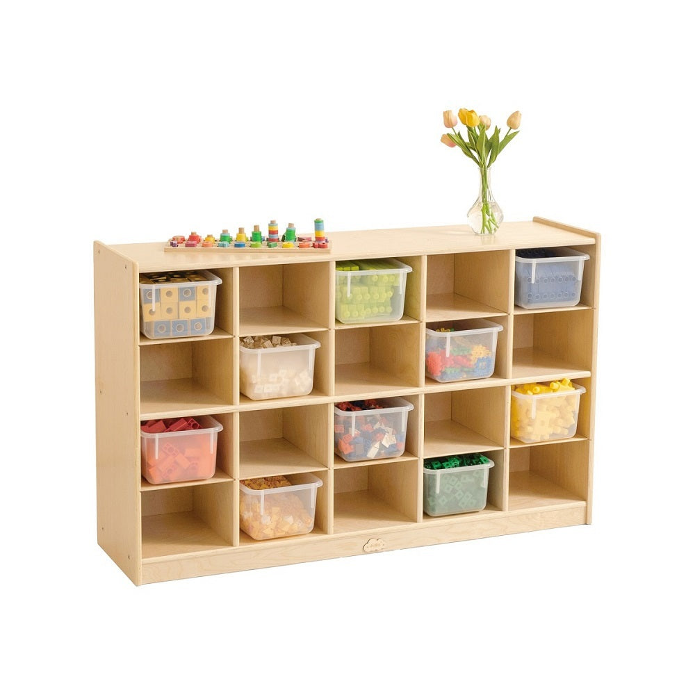 20 Cubby Cabinet Kids Bookshelf Organiser Storage