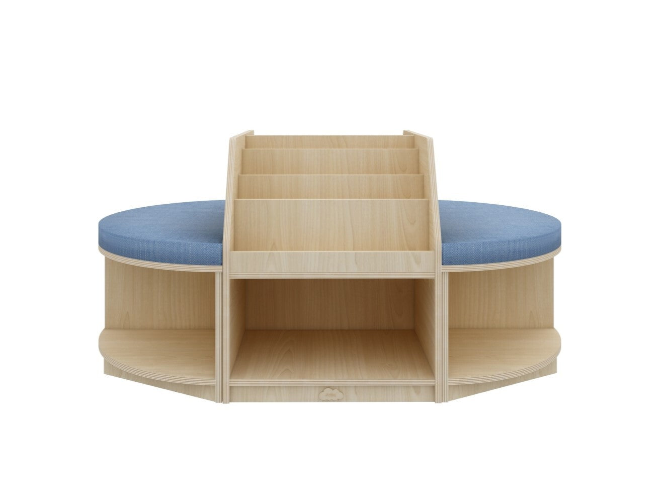 Jooyes Kids Wooden Reading Island Bookcase - Blue