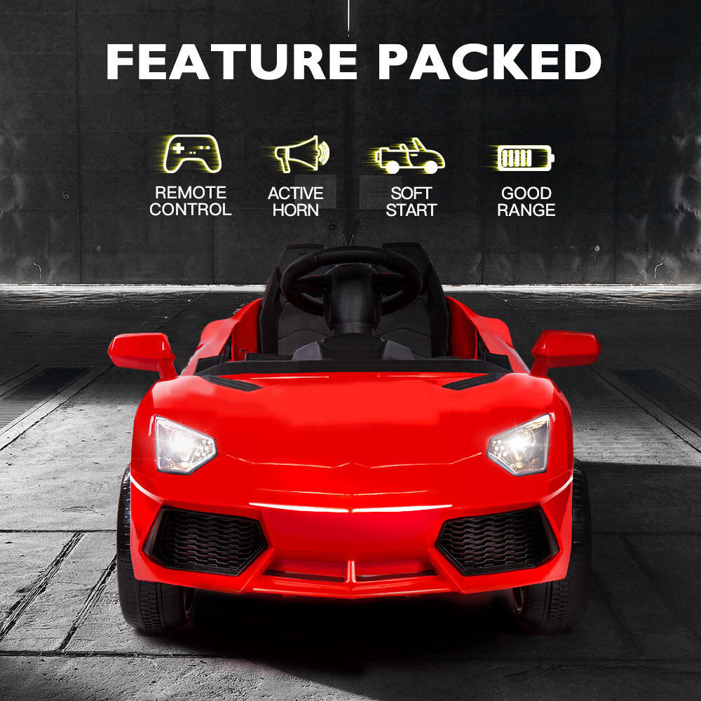 Ride-On Car LAMBORGHINI Inspired - Electric Toy Battery Remote Red