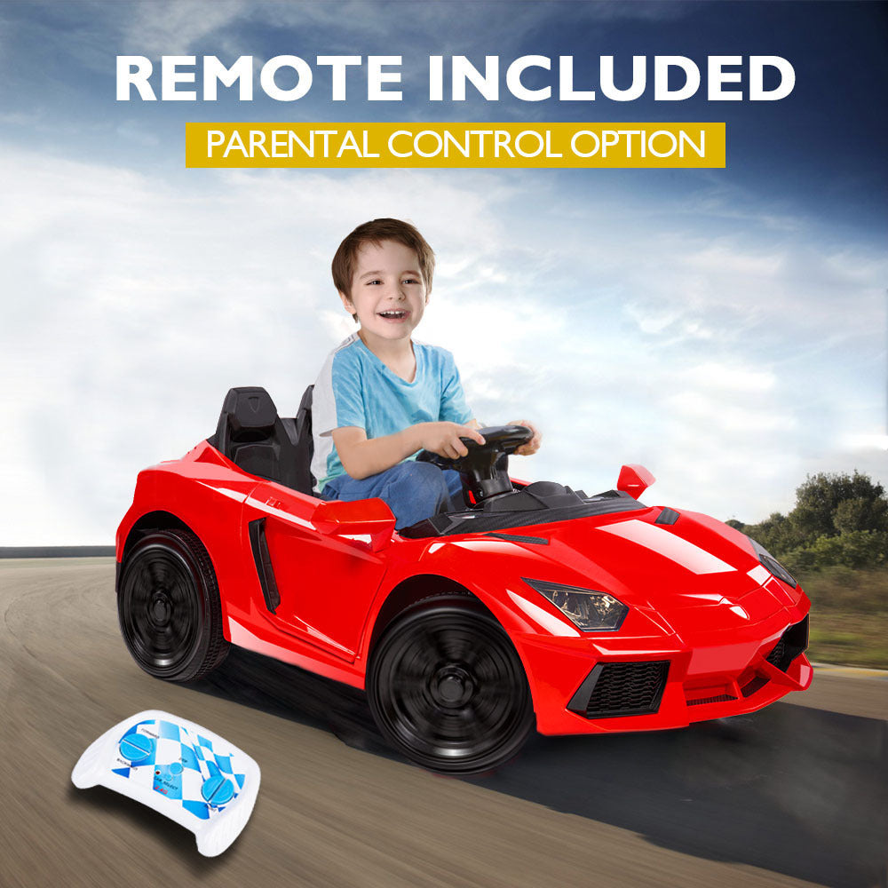 Ride-On Car LAMBORGHINI Inspired - Electric Toy Battery Remote Red