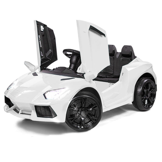 Ride-On Car LAMBORGHINI Inspired Electric Toy Battery Remote White