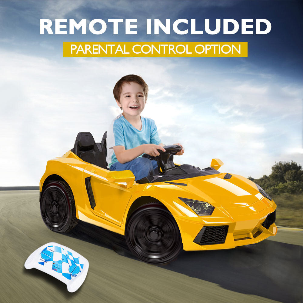 Ride-On Car LAMBORGHINI Inspired - Electric Battery Remote Yellow