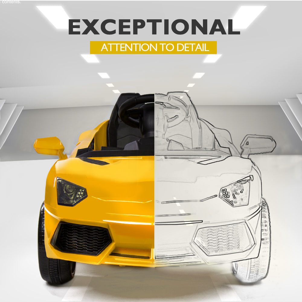 Ride-On Car LAMBORGHINI Inspired - Electric Battery Remote Yellow