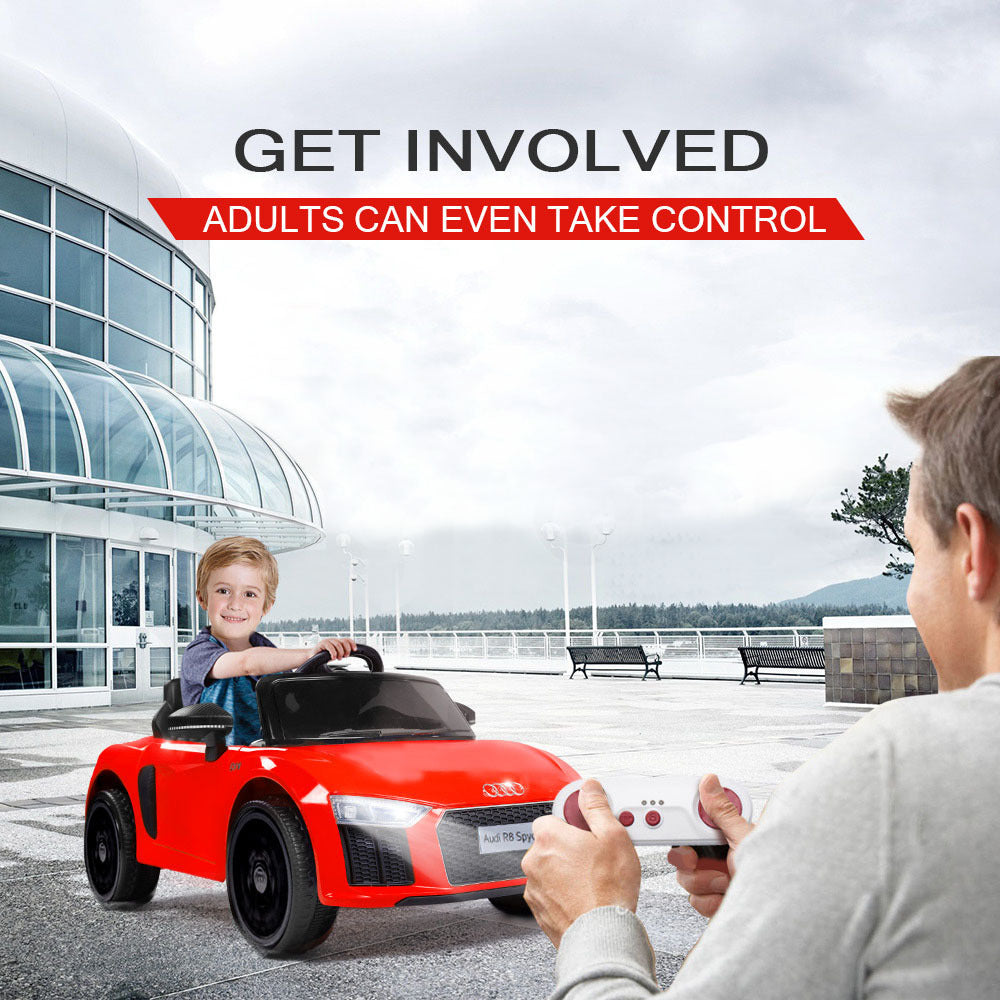 Kids Ride-On Car Licensed AUDI R8 SPYDER Battery Electric Toy Remote 12V Red